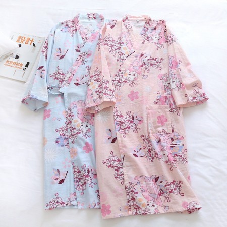 櫻花貓浴衣和服(粉色)